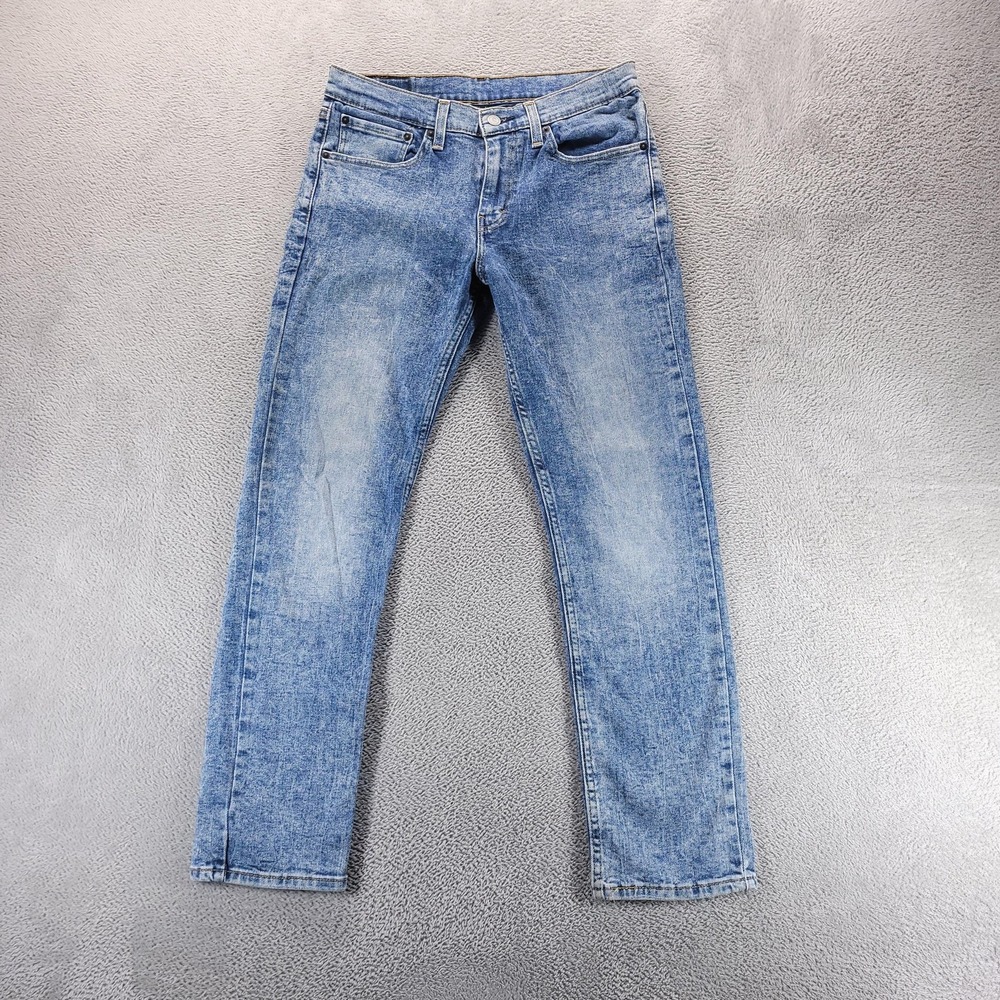 Levis 511 Jeans Mens 31x30 Blue Slim Tapered Light Wash Stretch Denim Comfort